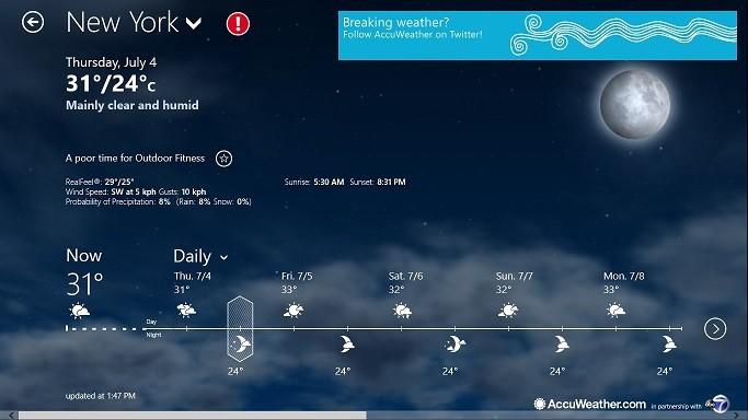 accuweather windows 8